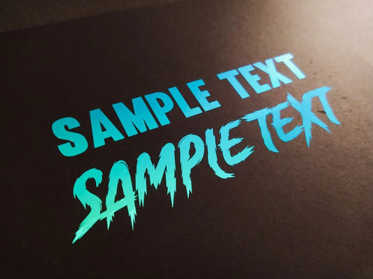 Custom Text Vinyl Decal