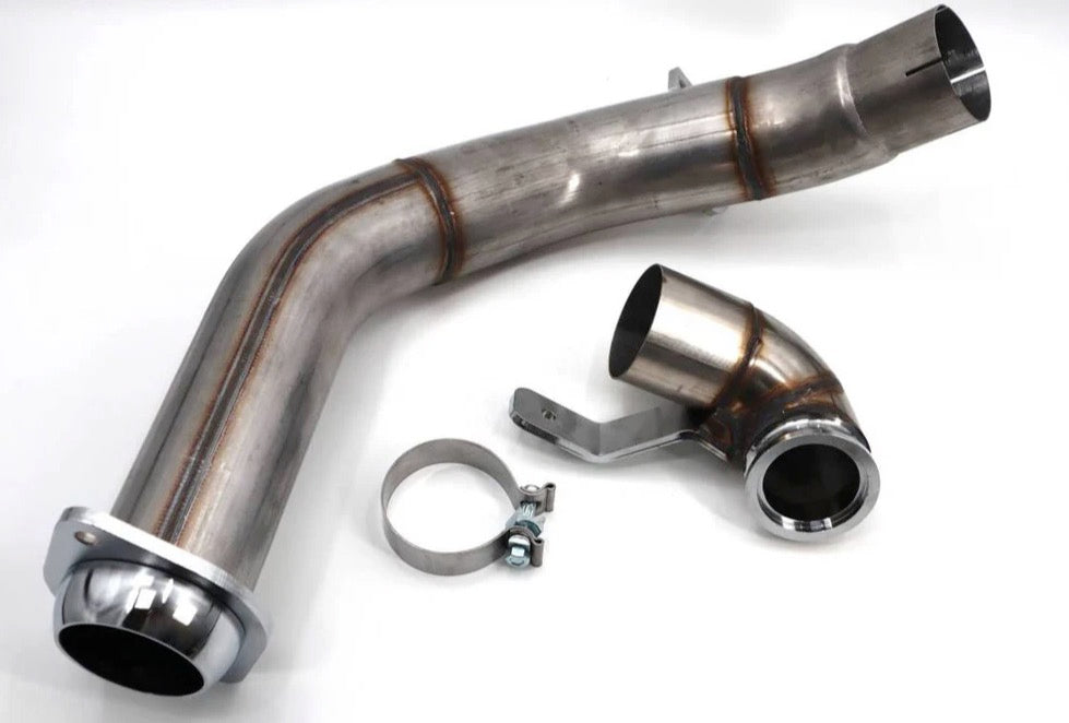 2023-2024 Ford 6.7 Stainless Steel Race Pipe - 4" - CAB AND CHASSIS