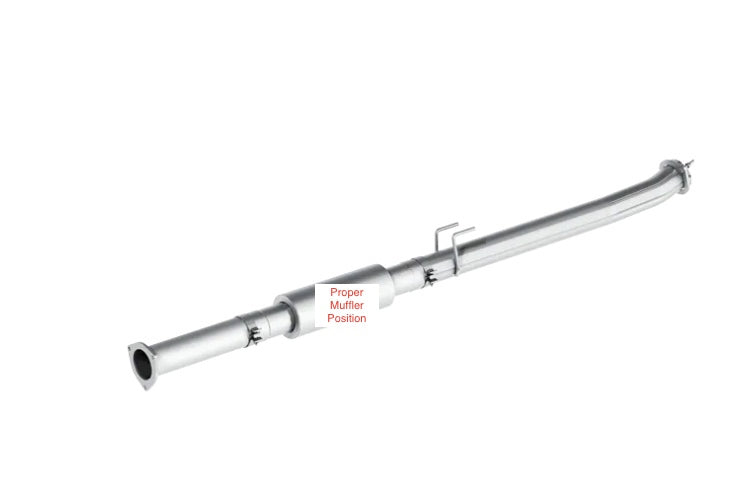 2011-2022 Ford 6.7 Stainless Steel Race Pipe - 4" - WITH MUFFLER - Full Throttle Equipment