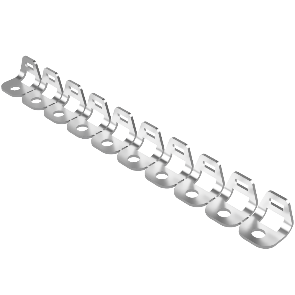 Stainless Steel Bolt On Zip Tie/Cable Tie Tab - 10 - Full Throttle Equipment