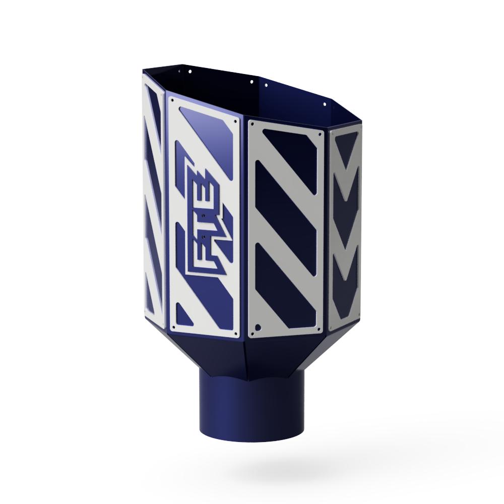 8" Octagon Overlay Exhaust Tip