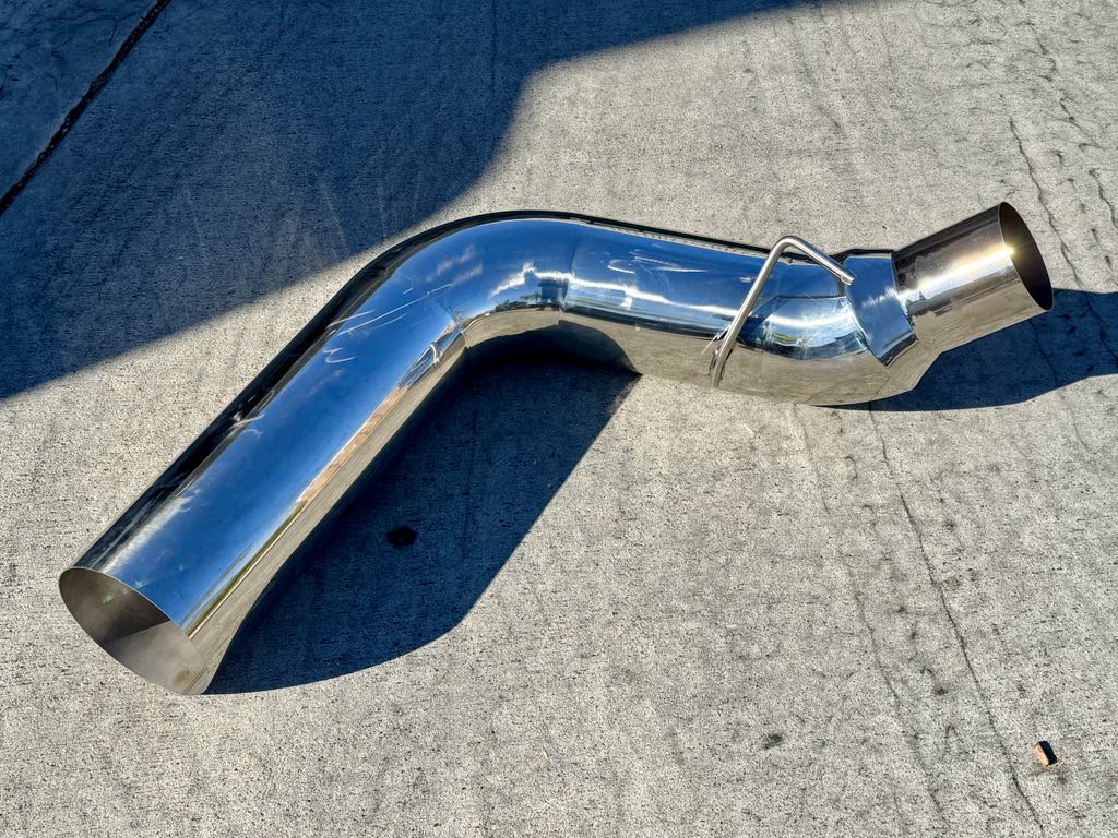 2011-2024 Ford 6.7 Polished Stainless 7" Rear Section - 90 degree angle - Full Throttle Equipment