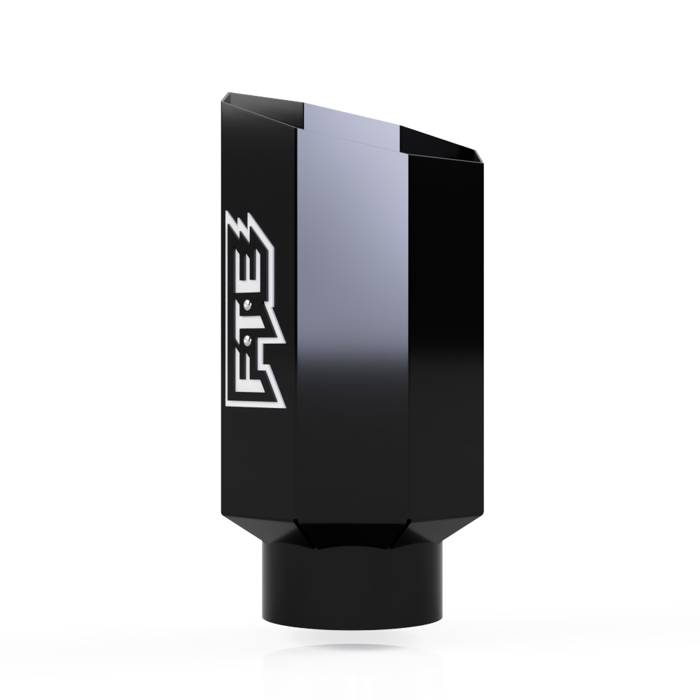 6" Octagon Exhaust Tip - 3 Inch / Gloss Black - Full Throttle Equipment