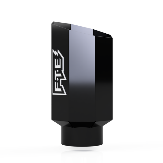 6" Octagon Exhaust Tip - 3 Inch / Gloss Black - Full Throttle Equipment