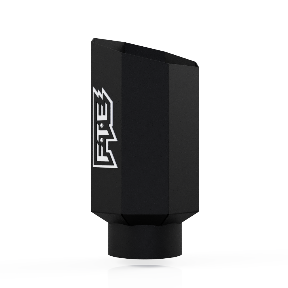6" Octagon Exhaust Tip - 3 Inch / Textured Black - Full Throttle Equipment