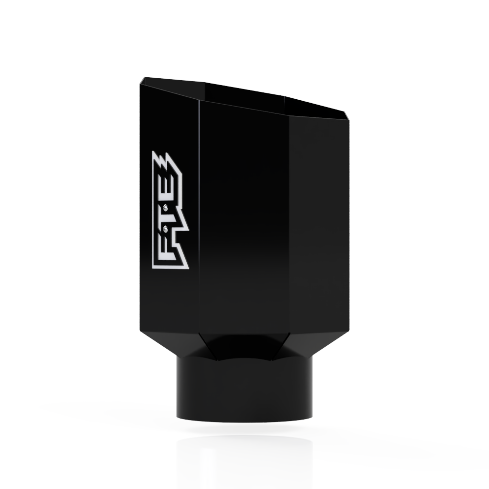 8" Octagon Exhaust Tip - 4 inch / Gloss Black - Full Throttle Equipment
