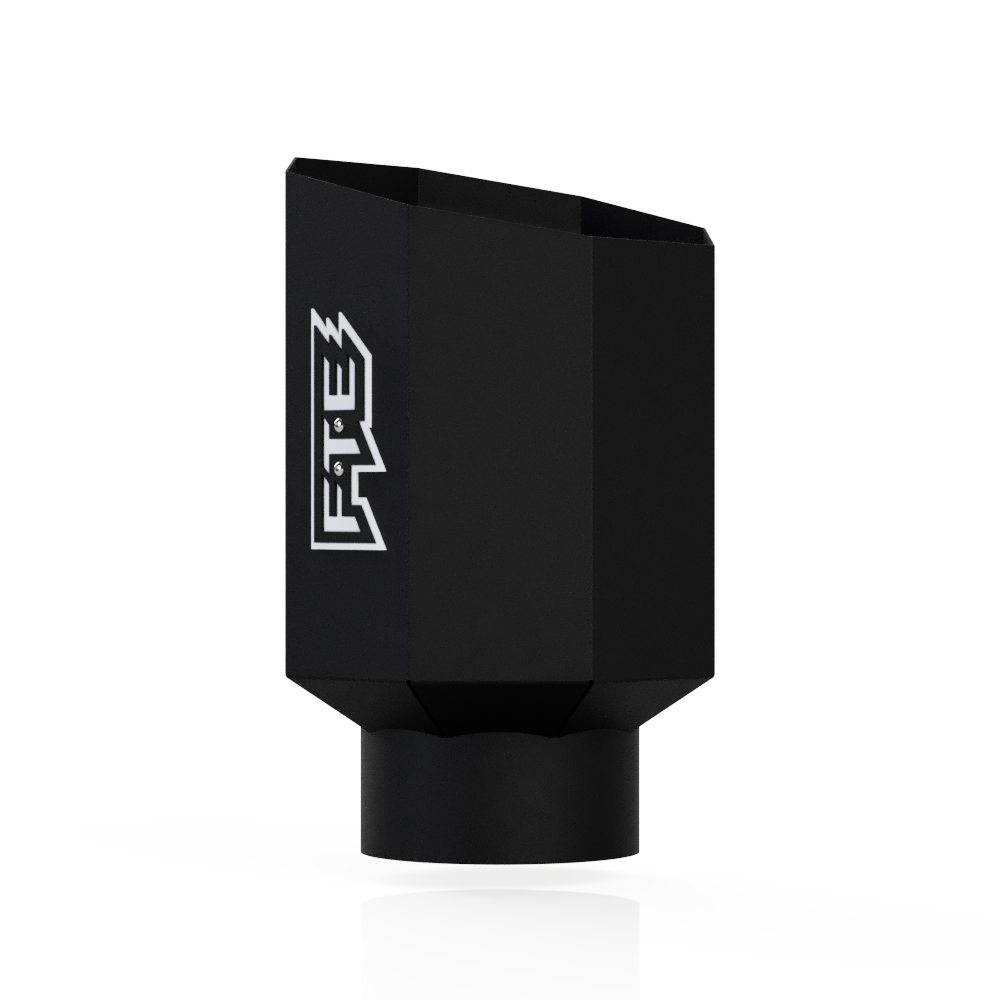 8" Octagon Exhaust Tip - 4 inch / Textured Black - Full Throttle Equipment