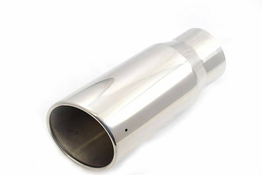 4x5x12 Polished Stainless Steel Bolt-On Exhaust Tip - Full Throttle Equipment