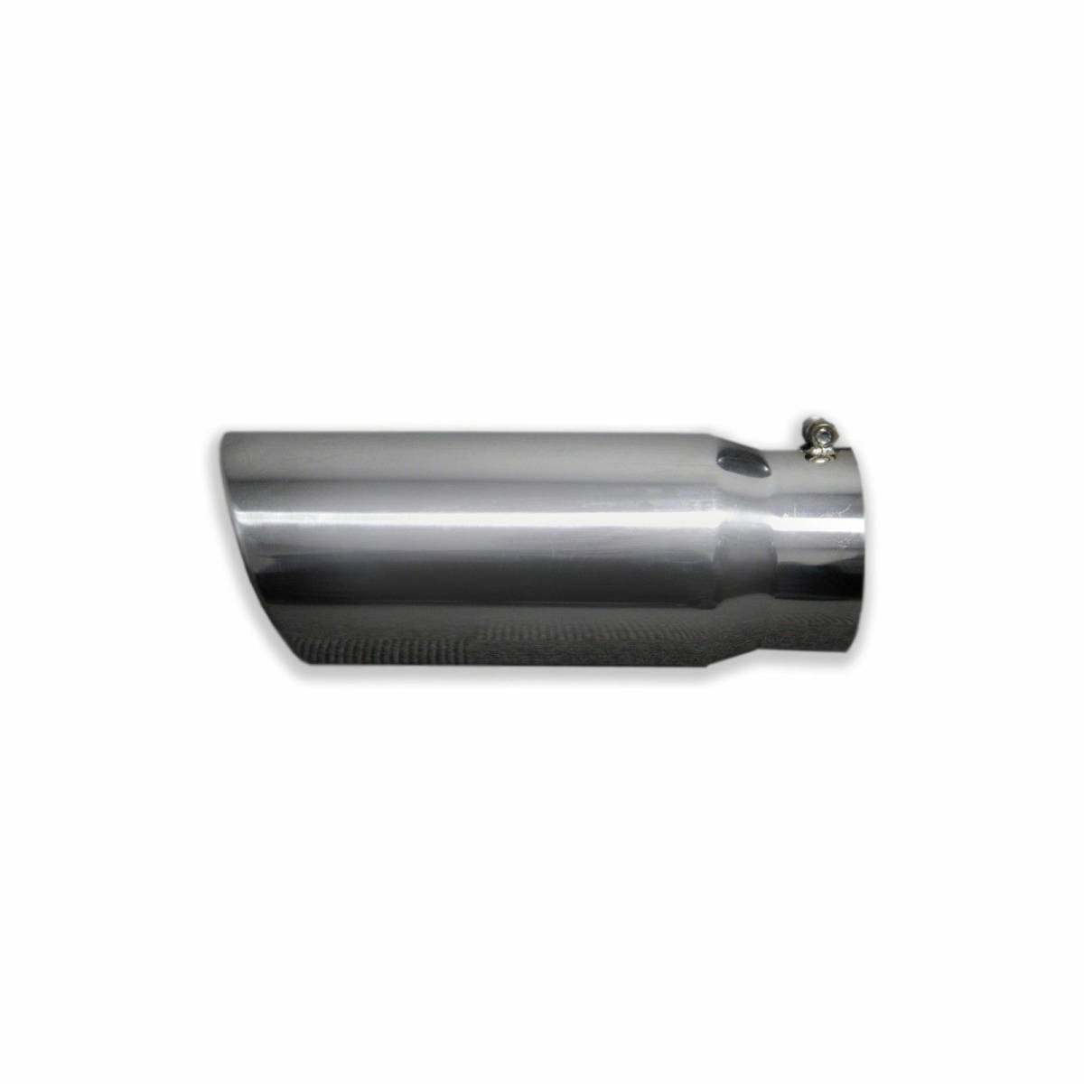 5x6x15 Polished Stainless Steel Bolt-On Exhaust Tip - Full Throttle Equipment