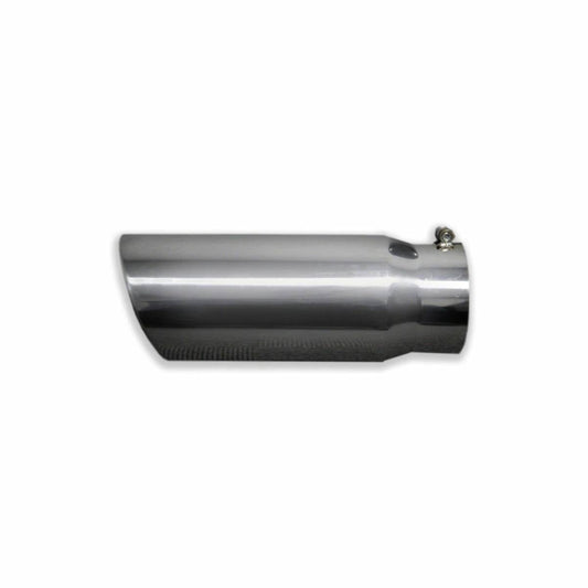 5x6x15 Polished Stainless Steel Bolt-On Exhaust Tip - Full Throttle Equipment