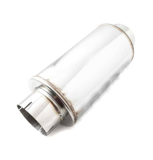 5" Polished 304 Stainless Steel Muffler For Cummins Duramax Powerstroke Diesel - Full Throttle Equipment