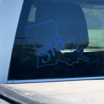Custom Area Code State Vinyl Decal