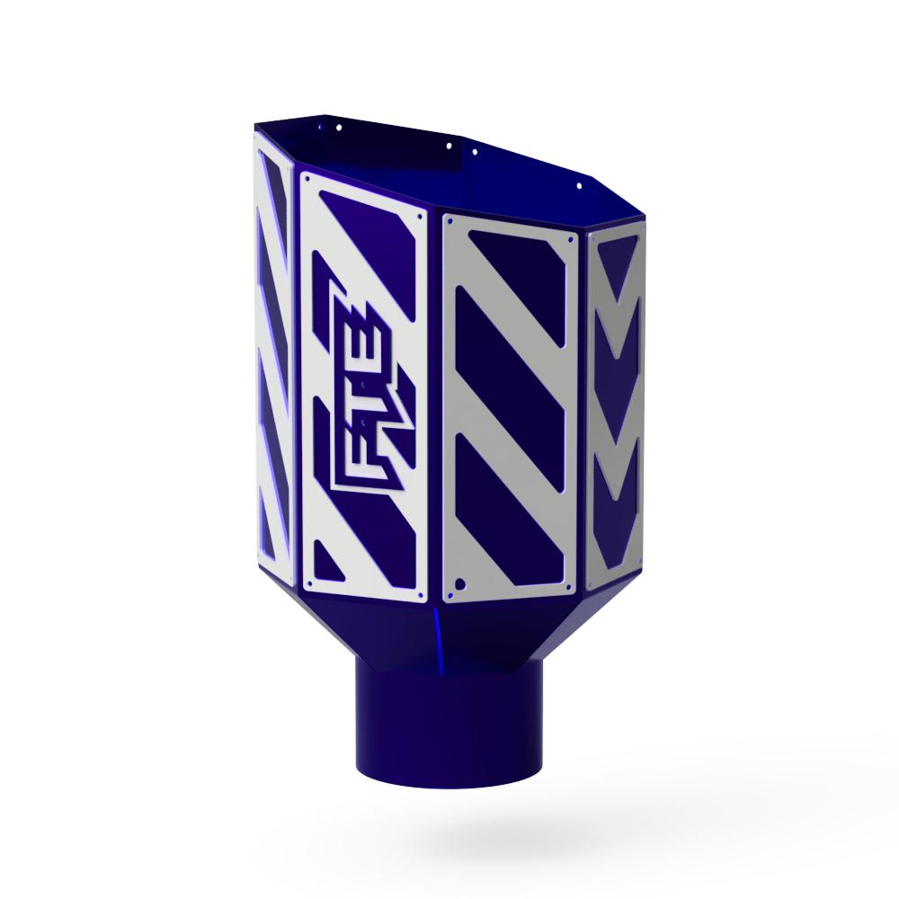 8" Octagon Overlay Exhaust Tip