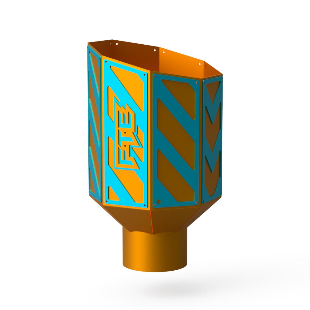 8" Octagon Overlay Exhaust Tip