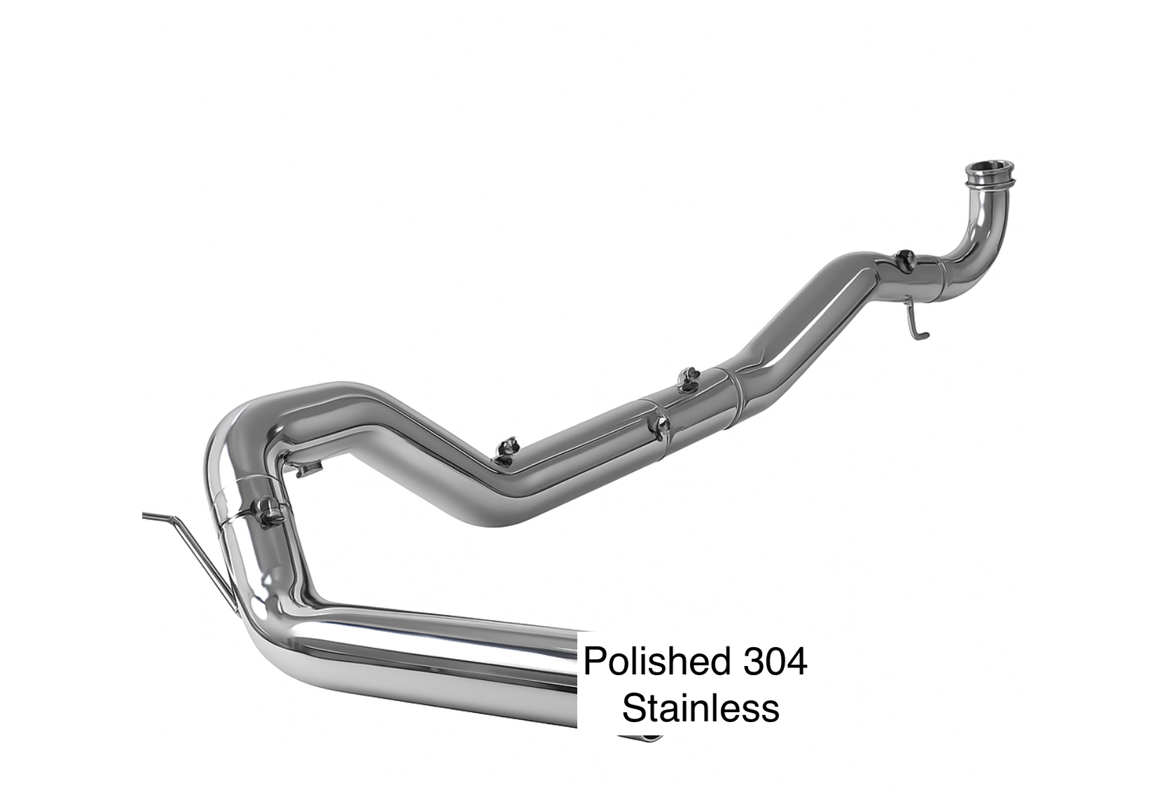 2017-2024 FULLY POLISHED T304 Duramax 6.6 Stainless Steel 5" Exhaust - Full Throttle Equipment